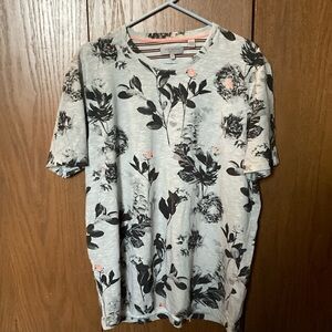 Ted Baker London Men's Floral Gray T-Shirt